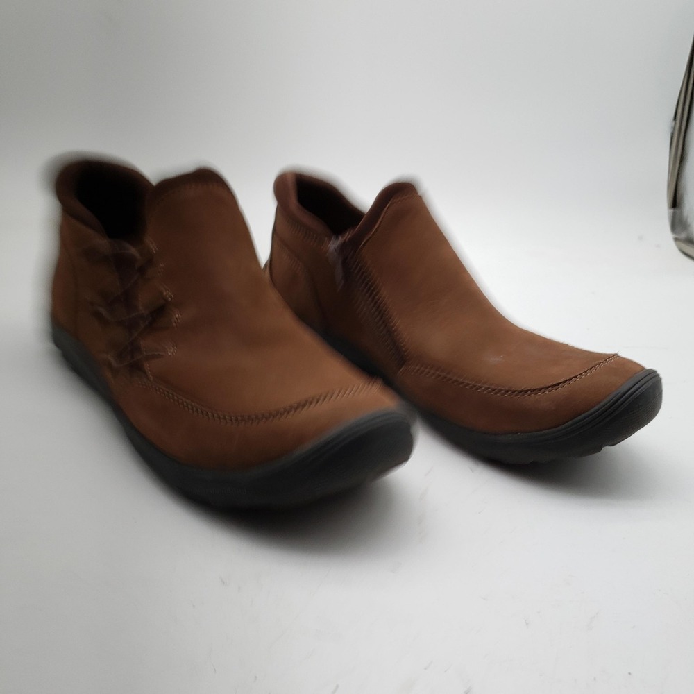 Clarks Shoes Womens‎ Size 10W Brown Nubuck Bootie Zip Comfort Ankle 261742215075
